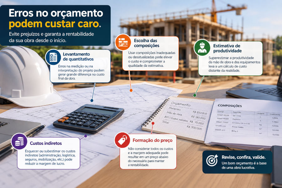 Erros de orçamento de obras que causam prejuízos