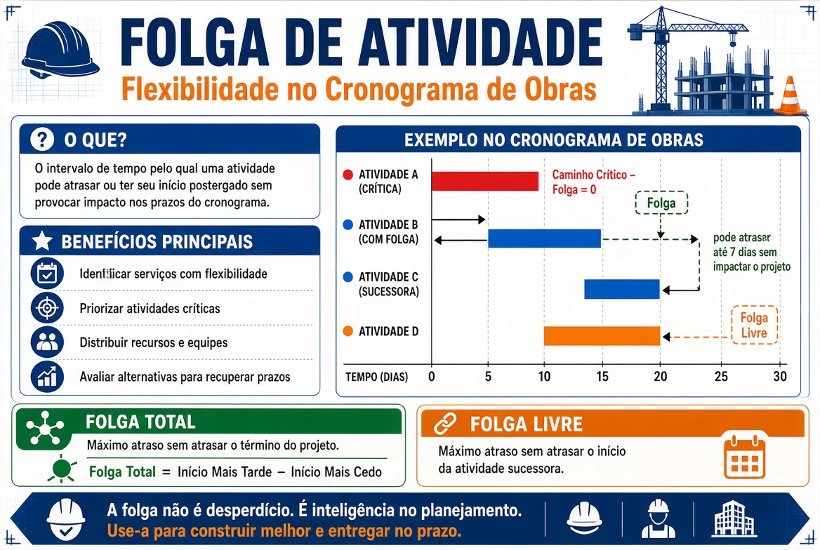 Infográfico sobre folga de atividade