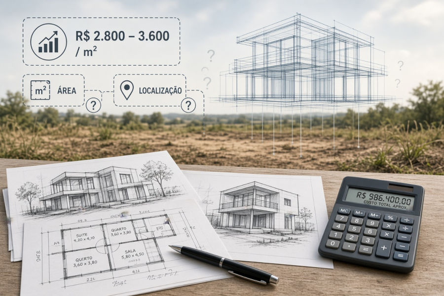 Orçamento preliminar de obras: como estimar custos antes do projeto completo