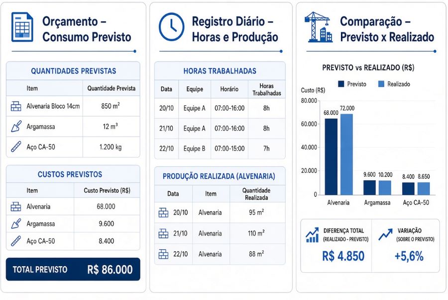 Registrar a produção permite substituir impressões por indicadores que podem ser analisados e melhorados.