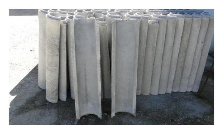CALHA/CANALETA DE CONCRETO SIMPLES, TIPO MEIA CANA, DIAMETRO DE 50 CM, PARA AGUA PLUVIAL