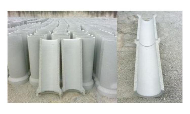 CALHA/CANALETA DE CONCRETO SIMPLES, TIPO MEIA CANA, DIAMETRO DE 80 CM, PARA AGUA PLUVIAL