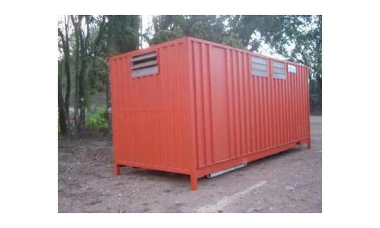 LOCACAO DE CONTAINER 2,30 X 4,30 M, ALT. 2,50 M, PARA SANITARIO, COM 3 BACIAS, 4 CHUVEIROS, 1 LAVATORIO E 1 MICTORIO (NAO INCLUI MOBILIZACAO/DESMOBILIZACAO)