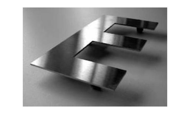 LETRA ACO INOX (AISI 304), CHAPA NUM. 22, RECORTADO, H= 20 CM (SEM RELEVO)