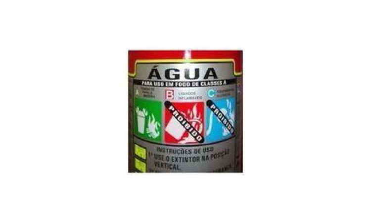 EXTINTOR DE INCENDIO PORTATIL COM CARGA DE AGUA PRESSURIZADA DE 10 L, CLASSE A