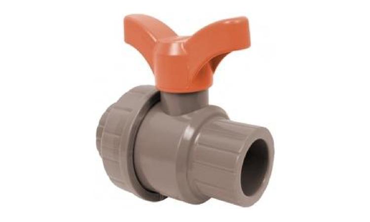 REGISTRO DE ESFERA, PVC, COM VOLANTE, VS, SOLDAVEL, DN 32 MM, COM CORPO DIVIDIDO
