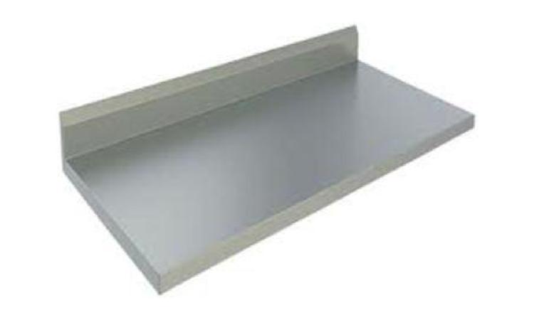 BANCADA/TAMPO ACO INOX (AISI 304), LARGURA 60 CM, COM RODABANCA (NAO INCLUI PES DE APOIO)