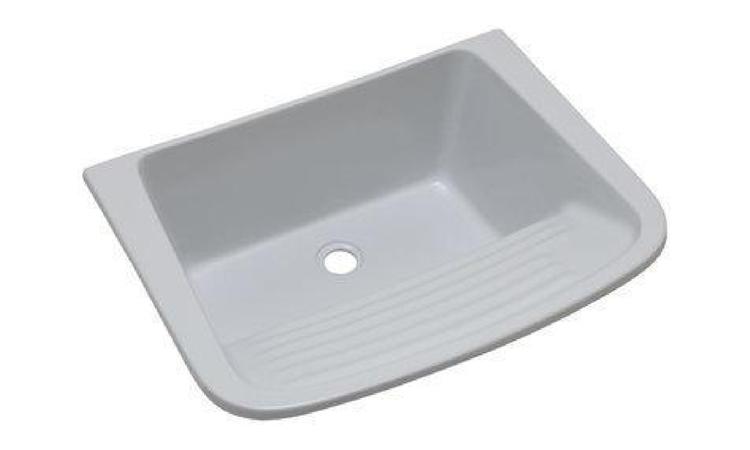 TANQUE SIMPLES EM MARMORE SINTETICO DE FIXAR NA PAREDE, CAPACIDADE *22* L, *60 X 46* CM
