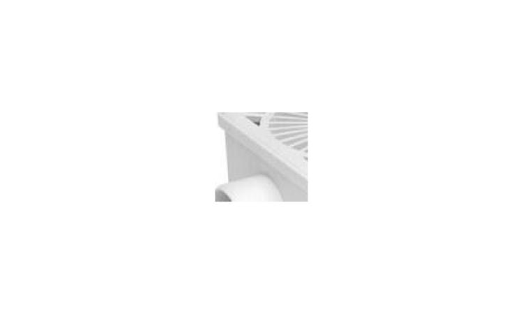 RALO SIFONADO QUADRADO, PVC, 100 X 53 MM, SAIDA 40 MM, COM GRELHA QUADRADA BRANCA