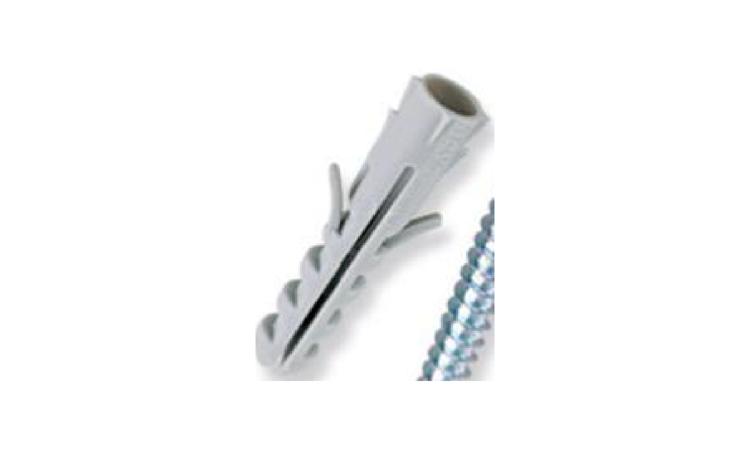 BUCHA DE NYLON SEM ABA S6, COM PARAFUSO DE 4,20 X 40 MM EM ACO ZINCADO COM ROSCA SOBERBA, CABECA CHATA E FENDA PHILLIPS