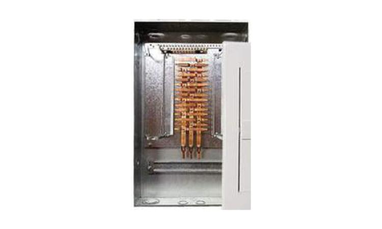QUADRO DE DISTRIBUICAO COM BARRAMENTO TRIFASICO, DE EMBUTIR, EM CHAPA DE ACO GALVANIZADO, PARA 30 DISJUNTORES DIN, 225 A