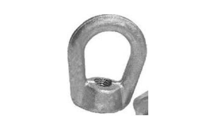 PORCA OLHAL EM ACO GALVANIZADO, ESPESSURA 16MM, ABERTURA 21MM