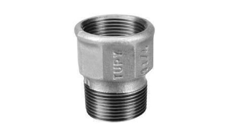 LUVA DE FERRO GALVANIZADO, COM ROSCA BSP MACHO/FEMEA, DE 3/4