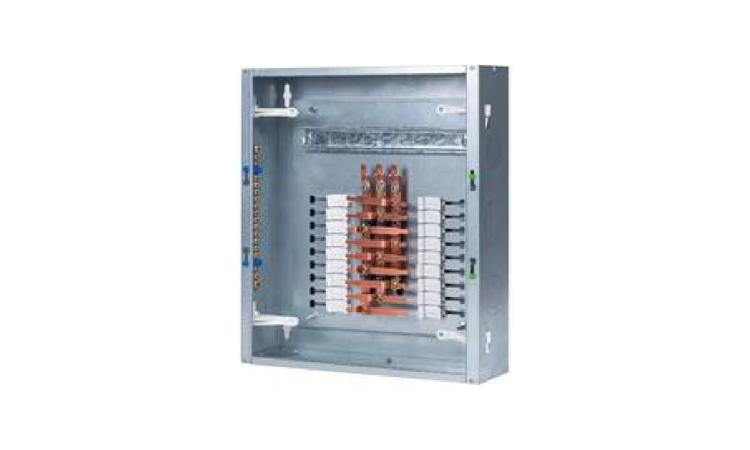 QUADRO DE DISTRIBUICAO COM BARRAMENTO TRIFASICO, DE EMBUTIR, EM CHAPA DE ACO GALVANIZADO, PARA 18 DISJUNTORES DIN, 100 A
