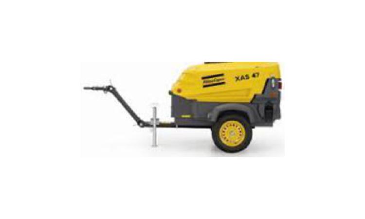 COMPRESSOR DE AR REBOCAVEL, VAZAO 89 PCM, PRESSAO EFETIVA DE TRABALHO *102* PSI, MOTOR DIESEL, POTENCIA *20* CV
