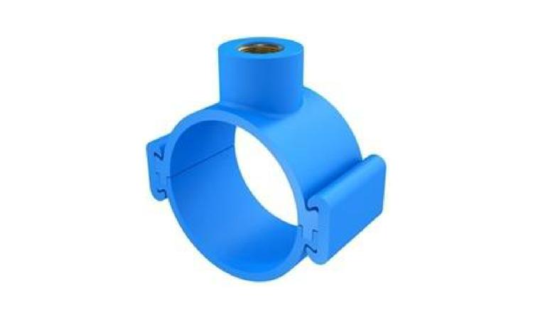 COLAR TOMADA PVC, COM TRAVAS, SAIDA ROSCAVEL COM BUCHA DE LATAO, DE 60 MM X 1/2