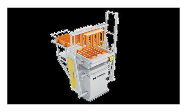 MAQUINA MANUAL TIPO PRENSA PARA PRODUCAO DE BLOCOS E PAVIMENTOS DE CONCRETO, COM MOTOR ELETRICO TRIFASICO PARA VIBRACAO, POTENCIA TOTAL INSTALADA DE 1,5 KW