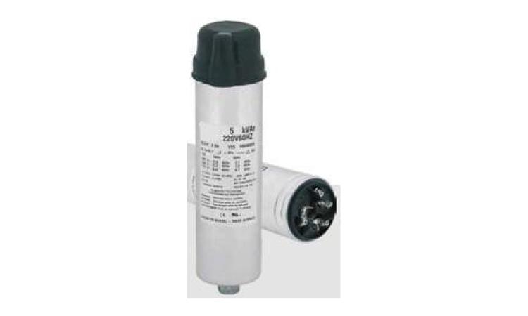 CAPACITOR TRIFASICO, POTENCIA 5 KVAR, TENSAO 220 V, FORNECIDO COM CAPA PROTETORA, RESISTOR INTERNO A UNIDADE CAPACITIVA