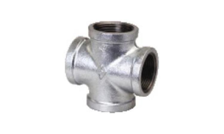 CRUZETA DE FERRO GALVANIZADO, COM ROSCA BSP, DE 1 1/2