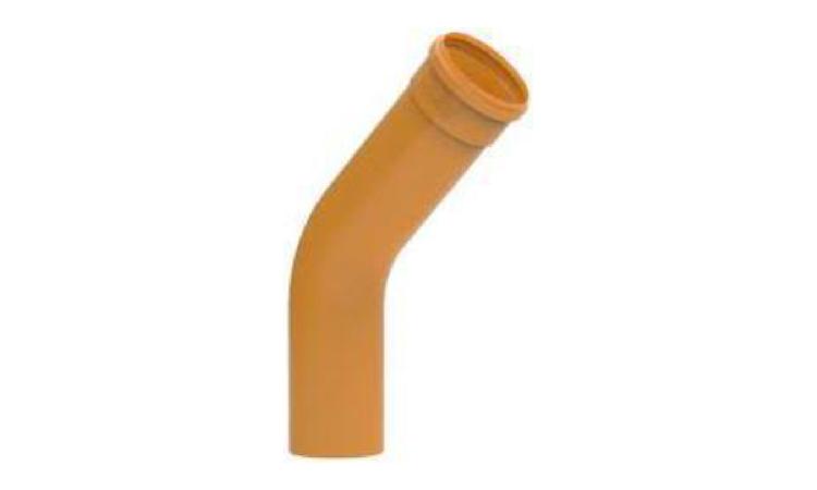 CURVA LONGA PVC, PB, JE, 45 GRAUS, DN 100 MM, PARA REDE COLETORA ESGOTO