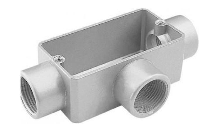 CONDULETE DE ALUMINIO TIPO T, PARA ELETRODUTO ROSCAVEL DE 2