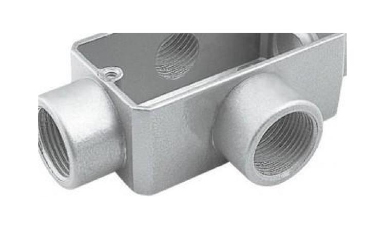 CONDULETE DE ALUMINIO TIPO X, PARA ELETRODUTO ROSCAVEL DE 1 1/2