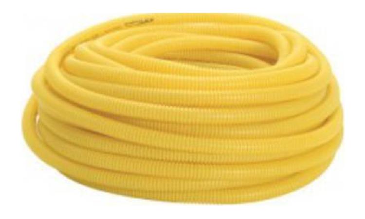 ELETRODUTO PVC FLEXIVEL CORRUGADO, COR AMARELA, DE 20 MM