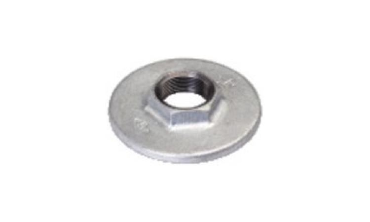FLANGE SEXTAVADO DE FERRO GALVANIZADO, COM ROSCA BSP, DE 4