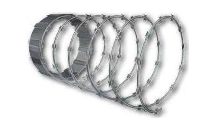 CONCERTINA SIMPLES EM ACO GALVANIZADO DE ALTA RESISTENCIA, COM ESPIRAL DE 300 MM, D = 2,76 MM