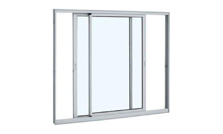 JANELA DE CORRER, EM ALUMINIO PERFIL 25, 100 X 150 CM (A X L), 2 FLS MOVEIS, SEM BANDEIRA, ACABAMENTO BRANCO OU BRILHANTE, BATENTE DE 6 A 7 CM, COM VIDRO 4 MM, SEM GUARNICAO
