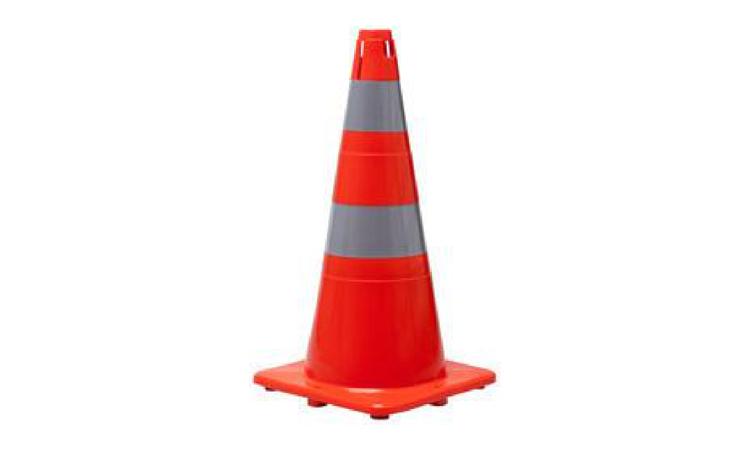 CONE DE SINALIZACAO EM PVC FLEXIVEL, H = 70 / 76 CM (NBR 15071)