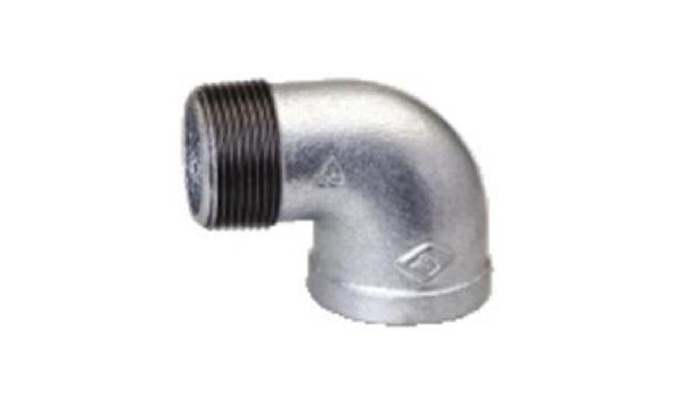 COTOVELO 90 GRAUS DE FERRO GALVANIZADO, COM ROSCA BSP MACHO/FEMEA, DE 3