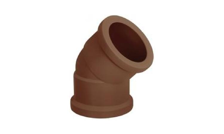 JOELHO, PVC SOLDAVEL, 45 GRAUS, 60 MM, COR MARROM, PARA AGUA FRIA PREDIAL