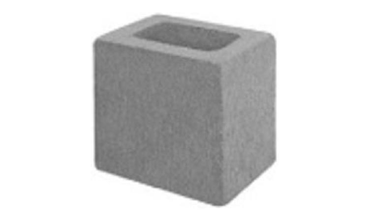 MEIO BLOCO DE VEDACAO DE CONCRETO APARENTE 14 X 19 X 19 CM (CLASSE C - NBR 6136)