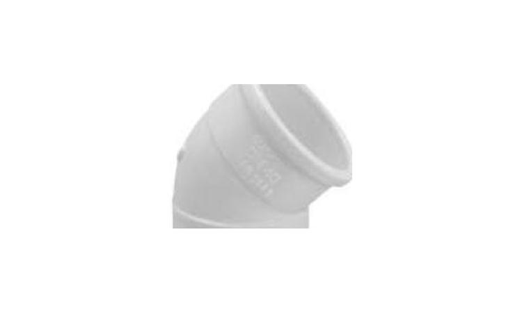 JOELHO PVC, SOLDAVEL, BB, 45 GRAUS, DN 40 MM, PARA ESGOTO PREDIAL
