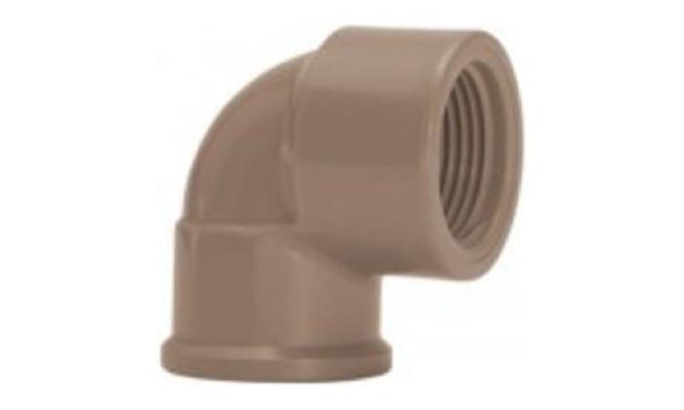 JOELHO PVC, SOLDAVEL COM ROSCA, 90 GRAUS, 25 MM X 3/4
