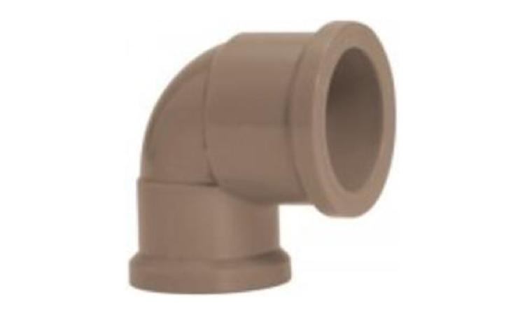 JOELHO DE REDUCAO, PVC SOLDAVEL, 90 GRAUS, 25 MM X 20 MM, COR MARROM, PARA AGUA FRIA PREDIAL