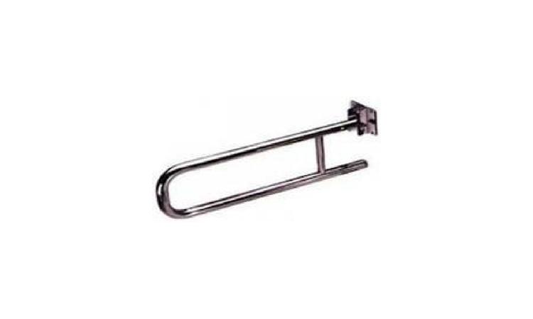 BARRA DE APOIO LATERAL ARTICULADA, COM TRAVA, EM ACO INOX POLIDO, 70 CM, DIAMETRO MINIMO 3 CM