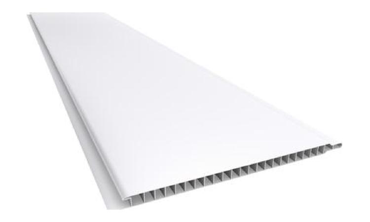 FORRO DE PVC LISO, BRANCO, REGUA DE 20 CM, ESPESSURA APROXIMADA DE 8 MM, COMPRIMENTO 6 M (SEM COLOCACAO)