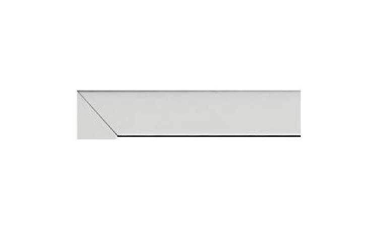 GUARNICAO / MOLDURA / ARREMATE DE ACABAMENTO PARA ESQUADRIA, EM ALUMINIO PERFIL 25, ACABAMENTO ANODIZADO BRANCO OU BRILHANTE, PARA 1 FACE