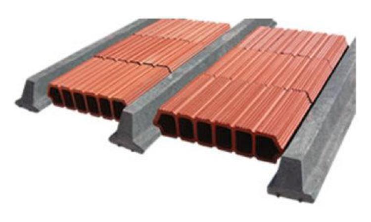 LAJE PRE-MOLDADA CONVENCIONAL (LAJOTAS + VIGOTAS) PARA PISO, UNIDIRECIONAL, SOBRECARGA DE 350 KG/M2, VAO ATE 5,00 M (SEM COLOCACAO)