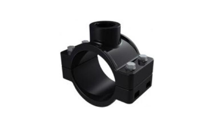 COLAR DE TOMADA EM POLIPROPILENO, PP, COM PARAFUSOS, PARA PEAD, 63 X 3/4