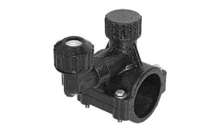 TE DE SERVICO INTEGRADO, EM POLIPROPILENO (PP), PARA TUBOS EM PEAD, 63 X 20 MM - LIGACAO PREDIAL DE AGUA