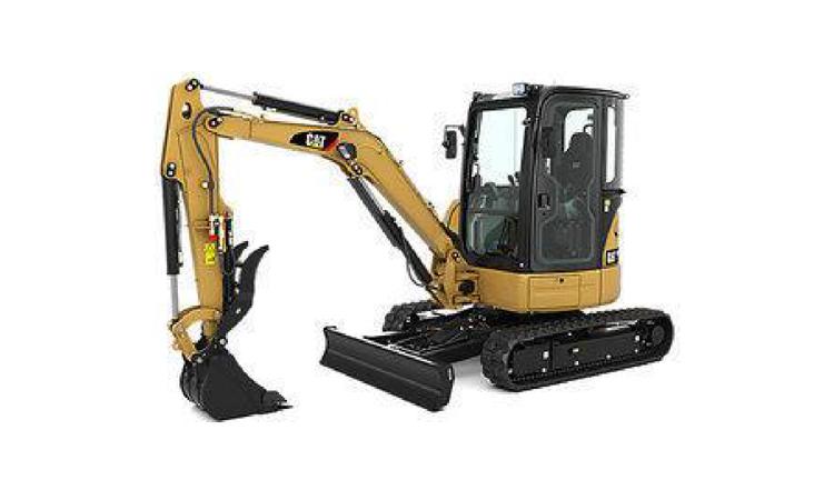 MINIESCAVADEIRA SOBRE ESTEIRAS, POTENCIA LIQUIDA DE *30* HP, PESO OPERACIONAL DE *3.500* KG