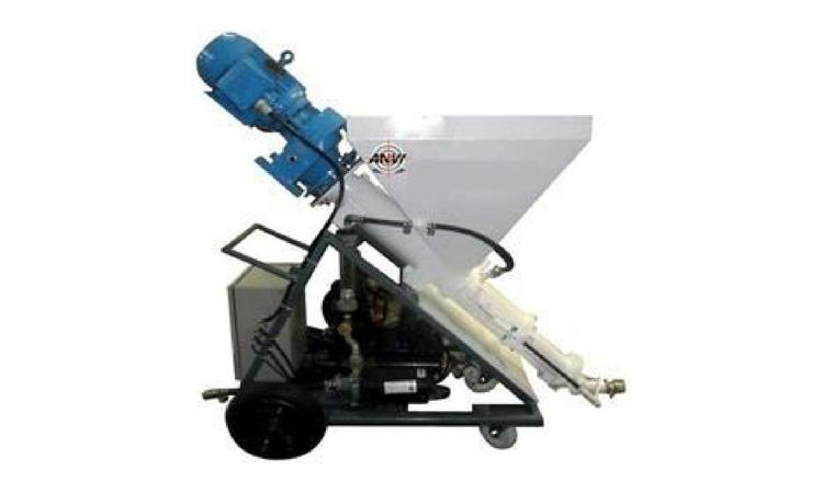 PROJETOR DE ARGAMASSA, CAPACIDADE DE PROJECAO 1,5 M3/H, ALCANCE DA PROJECAO 30 ATE 60 M, MOTOR ELETRICO TRIFASICO