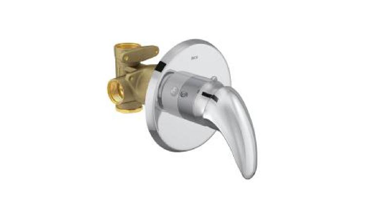 MISTURADOR MONOCOMANDO PARA CHUVEIRO, BASE BRUTA, METALICO COM ACABAMENTO CROMADO