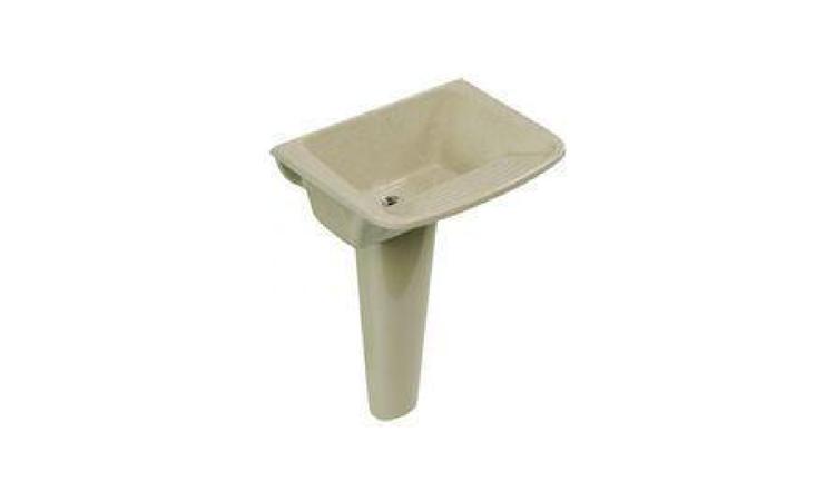 TANQUE SIMPLES EM MARMORE SINTETICO COM COLUNA, CAPACIDADE *22* L, *60 X 46* CM