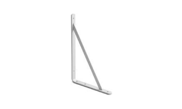 SUPORTE MAO-FRANCESA EM ACO, ABAS IGUAIS 40 CM, CAPACIDADE MINIMA 70 KG, BRANCO