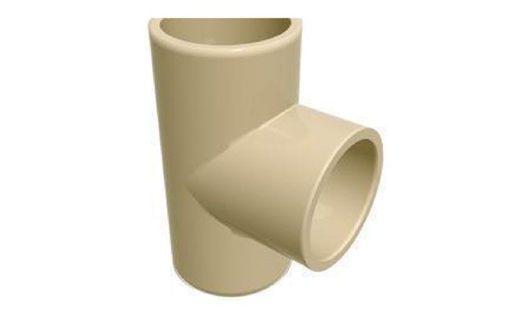 TE CPVC, SOLDAVEL, 90 GRAUS, 22 MM, PARA AGUA QUENTE PREDIAL