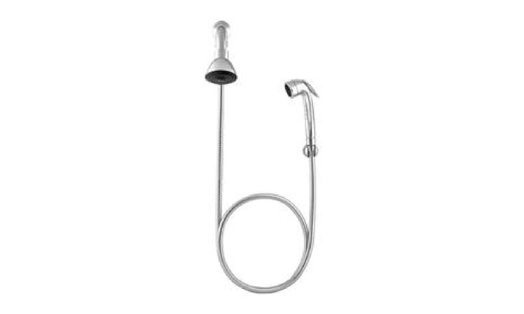 DUCHA / CHUVEIRO METALICO, DE PAREDE, ARTICULAVEL, COM DESVIADOR E DUCHA MANUAL